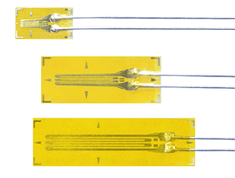 High and low temperature strain gauge